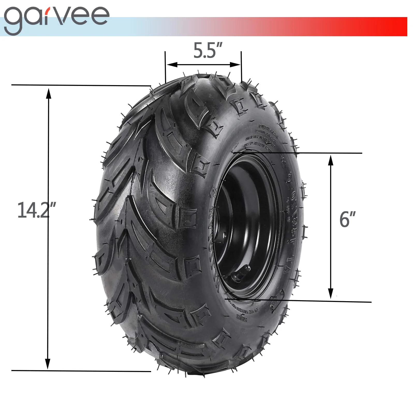 Garvee 145 70-6 ATV Tires 145/70-6 Mini Bike Tires 145 70 6 ATV & Go Kart Street Mini Bike Tires, 4Ply Tubeless Off-road Tires, Set of 2 - Image 3