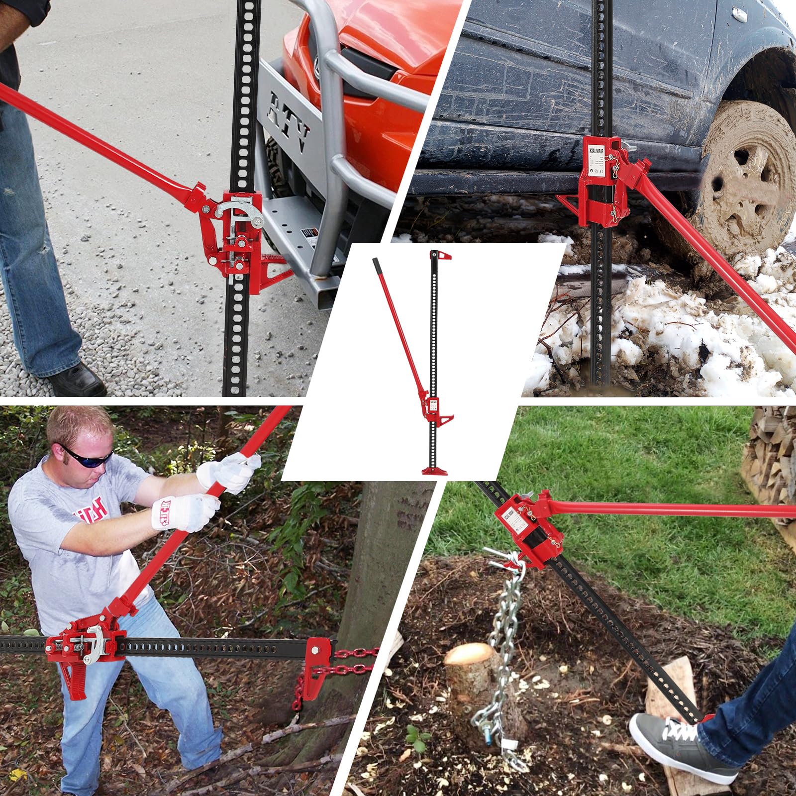 Garvee 3 Ton Farm Jack, 33" Utility Farm Jack, 6600 Lbs Capacity Ratcheting Off Road Utility Jack, Heavy-Duty Farm Jack Foratv, Utv, SUV, Tractor, Truck, Universal Jack - Image 7