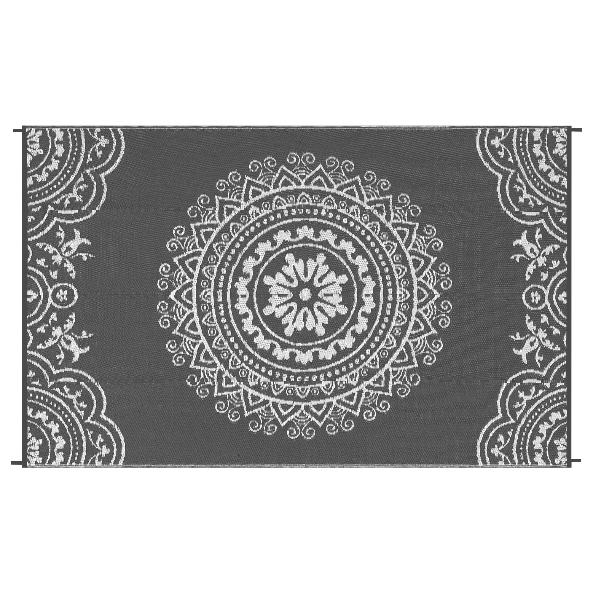 Garvee Outdoor Grey & White 8x10 Reversible Plastic Straw Rug - Durable, Weather-Resistant, Soft, Lightweight - Modern Outdoor Patio Mat for RV, Beach, Camping - Image 9