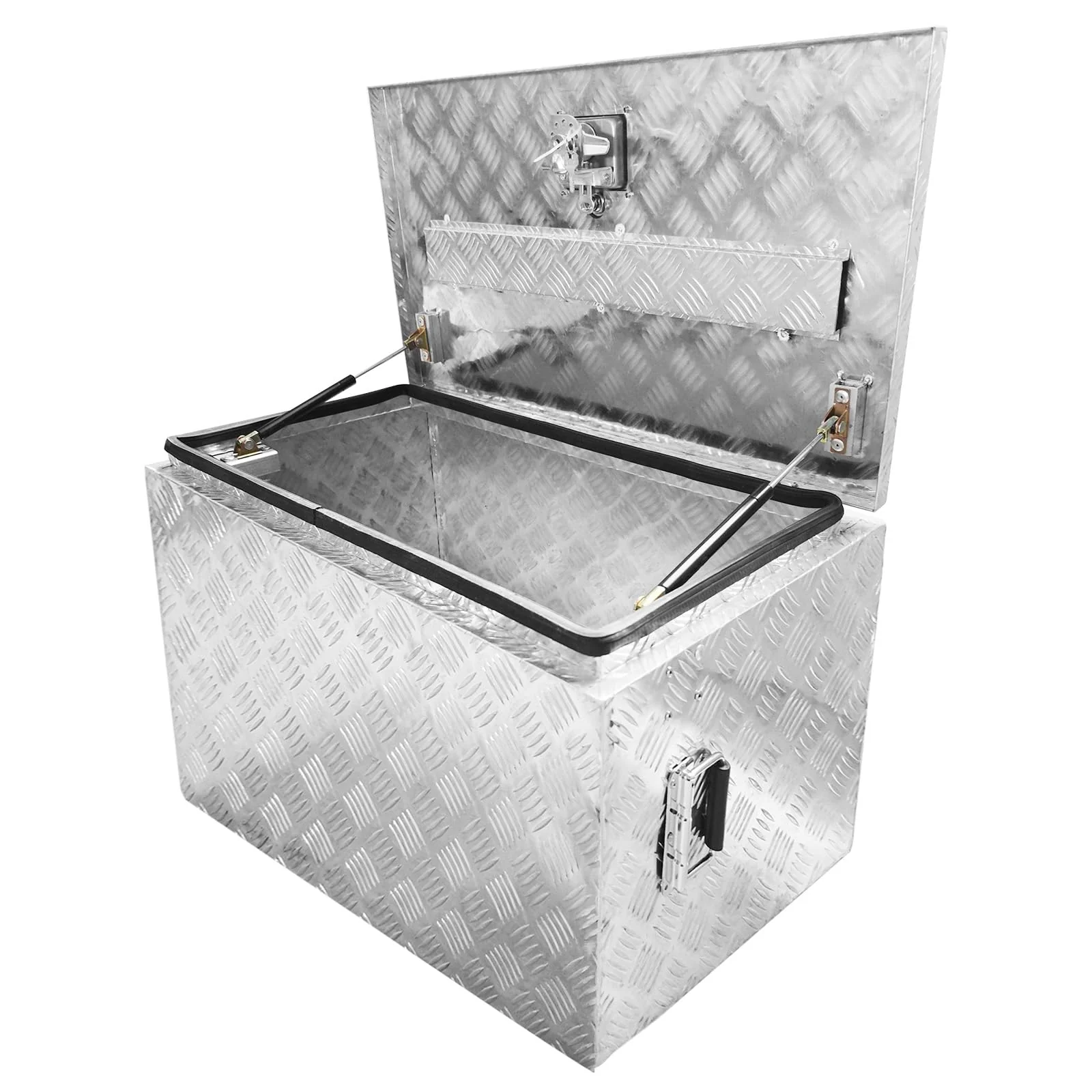 Garvee Aluminum Tool Box - 30 inch Square Truck Storage Organizer Chest With T-Handle Lock and Keys Included - Image 4