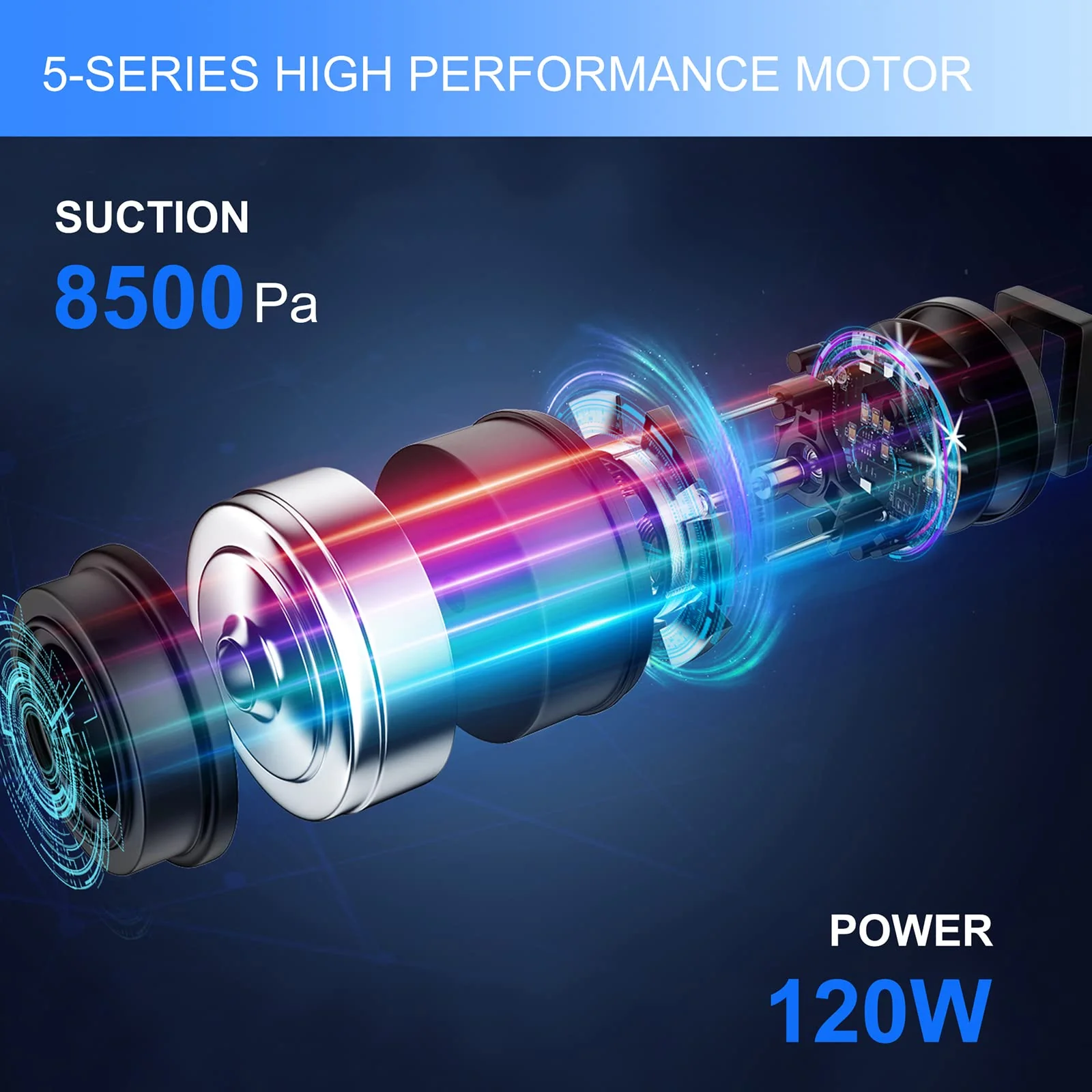 Garvee Car Handheld Vacuums, 8500Pa High Power Portable Mini Cordless Rechargeable Vacuum Cleaner for Car, Office Home and Pet Hair - Image 3