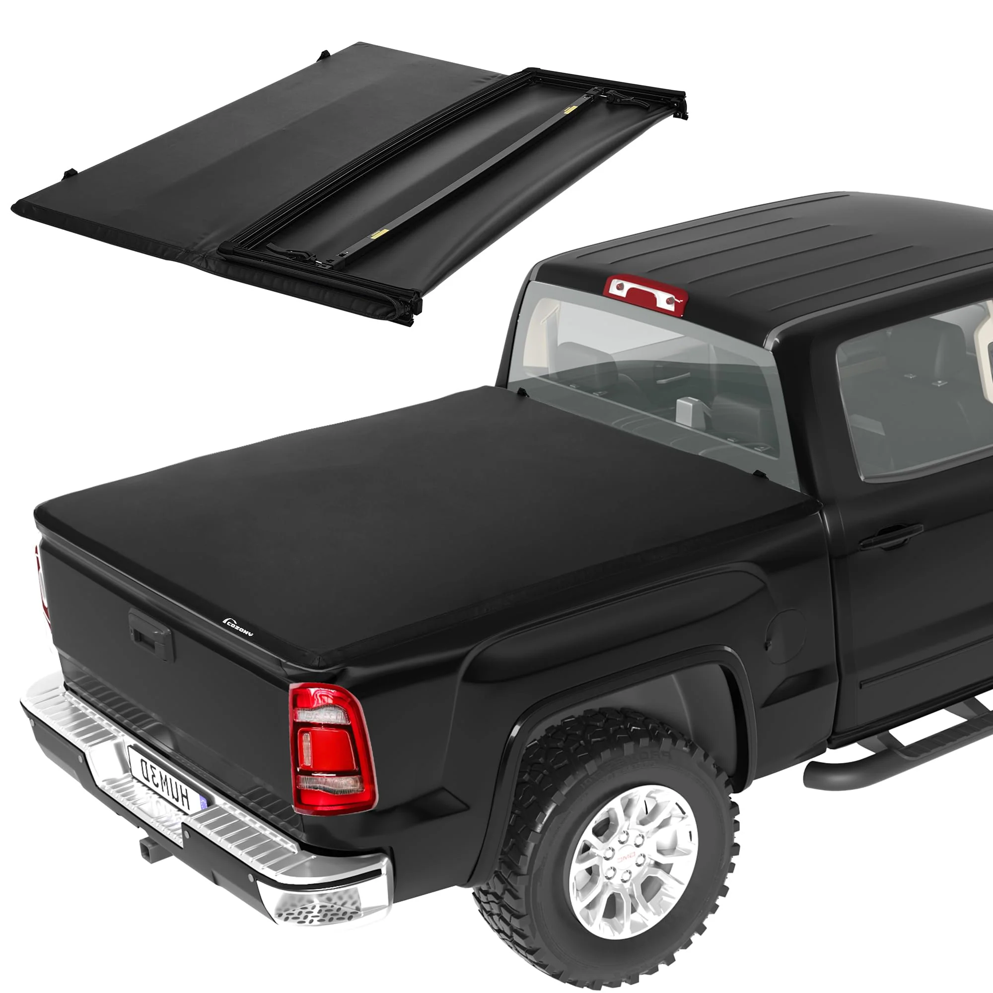 Garvee Soft Tri-Fold Truck Bed Tonneau Cover Compatible with 2009-2024 Dodge Ram 1500 (Classic&New), Fleetside 6.4 ft Bed Without Rambox - Image 4