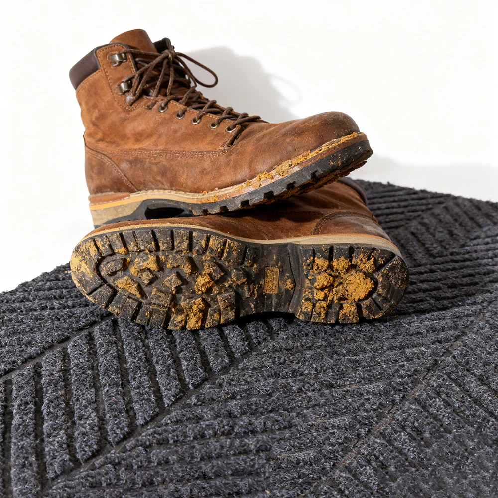 Garvee Front Door Mat for Outdoor Entry, 24x35 in Non Slip Weatherproof Entrance Doormat, Heavy Duty Waterproof Weather Mat for Hallway Entryway Mudroom Porch, Black - Image 4