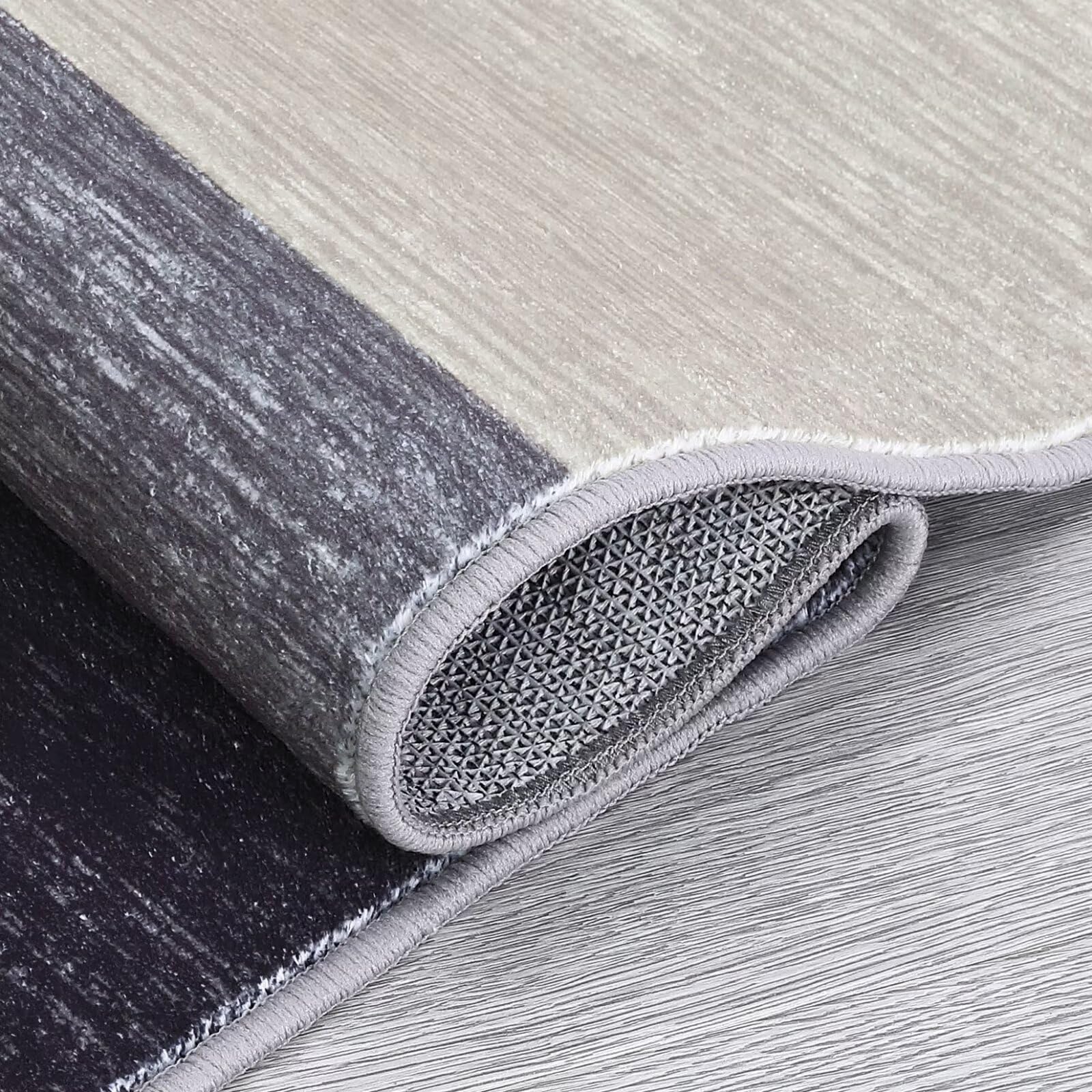 Garvee Area Rug 2x6 Runner Rug Washable Rug Modern Boxes Hallway Runners Non-Slip Entryway Runners Indoor Geometric Patchwork Throw Carpet Non-Shedding Floor Mat Bedroom Bedside Laundry Kitchen Brown - Image 6