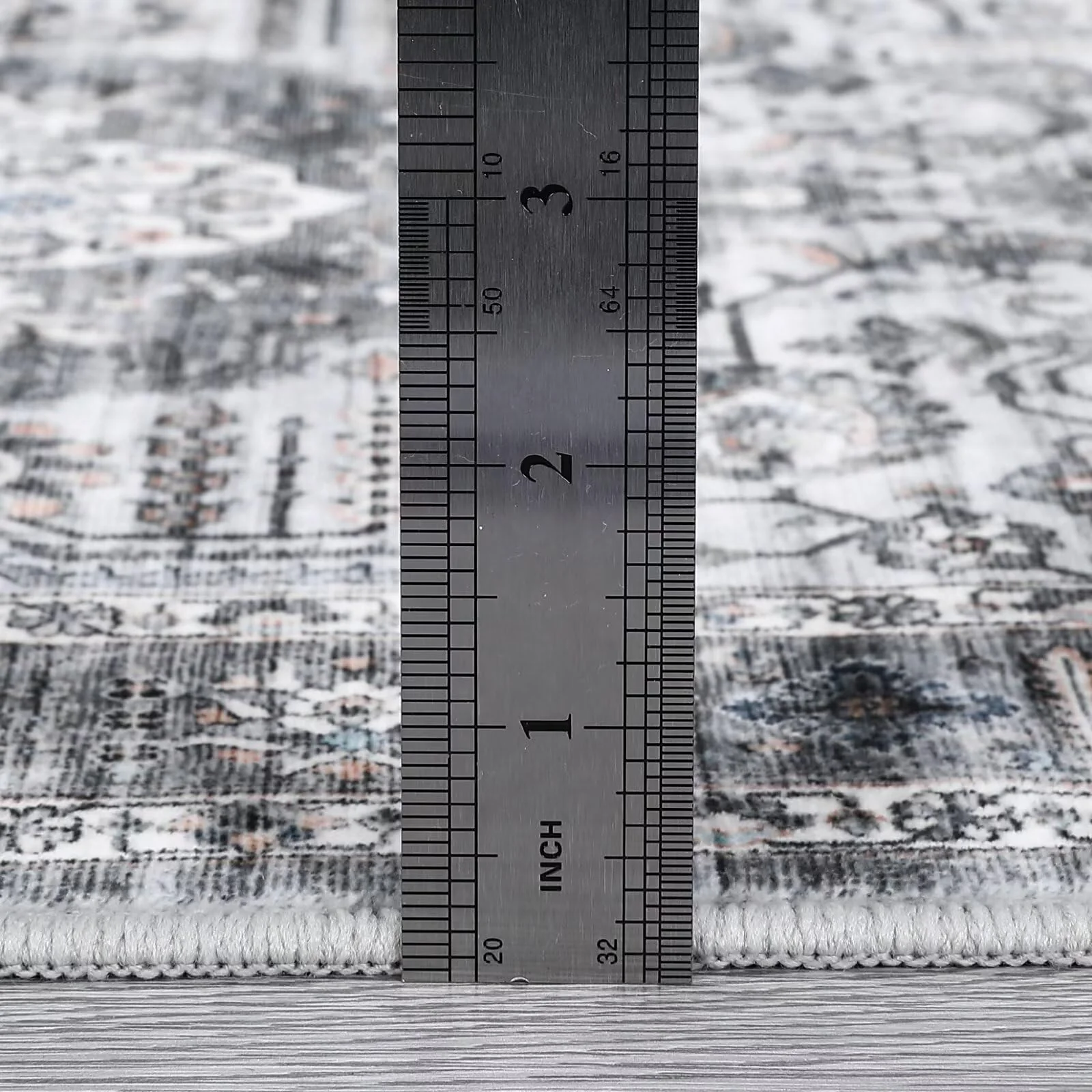 Garvee Area Rug 2x6 Vintage Rug Runner Washable Rug Soft Oriental Entryway Runners Indoor Hallway Kitchen Runners Non-Slip Non Shedding Long Rug Runner for Living Room Bedroom Bedside Bathroom Grey - Image 4