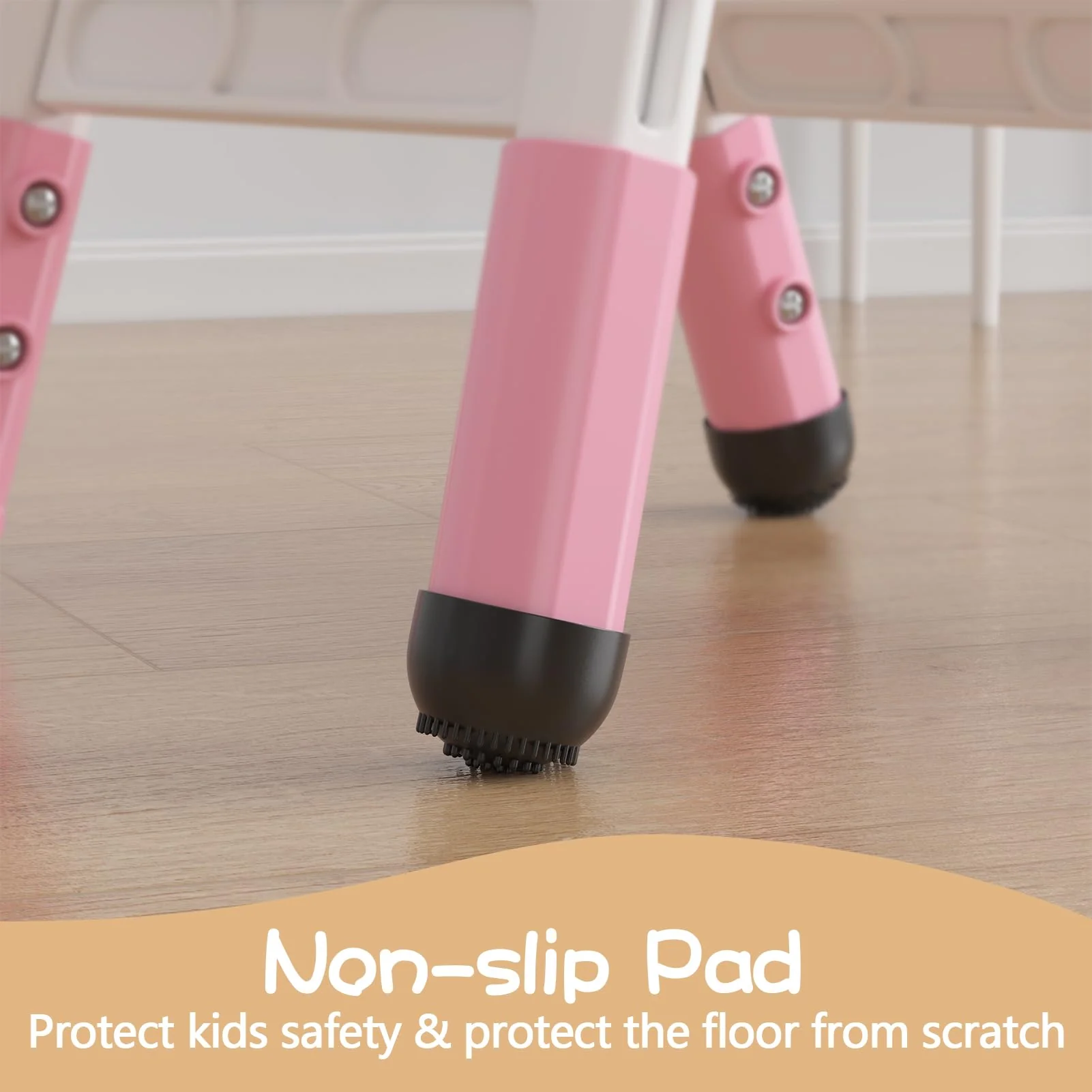 Garvee Set of 2 Kids Chairs in 3 Level Height Adjustable Design Suitable for Age 2-6 for Home Family Classroom Nursery Indoor Use, Pink - Image 7