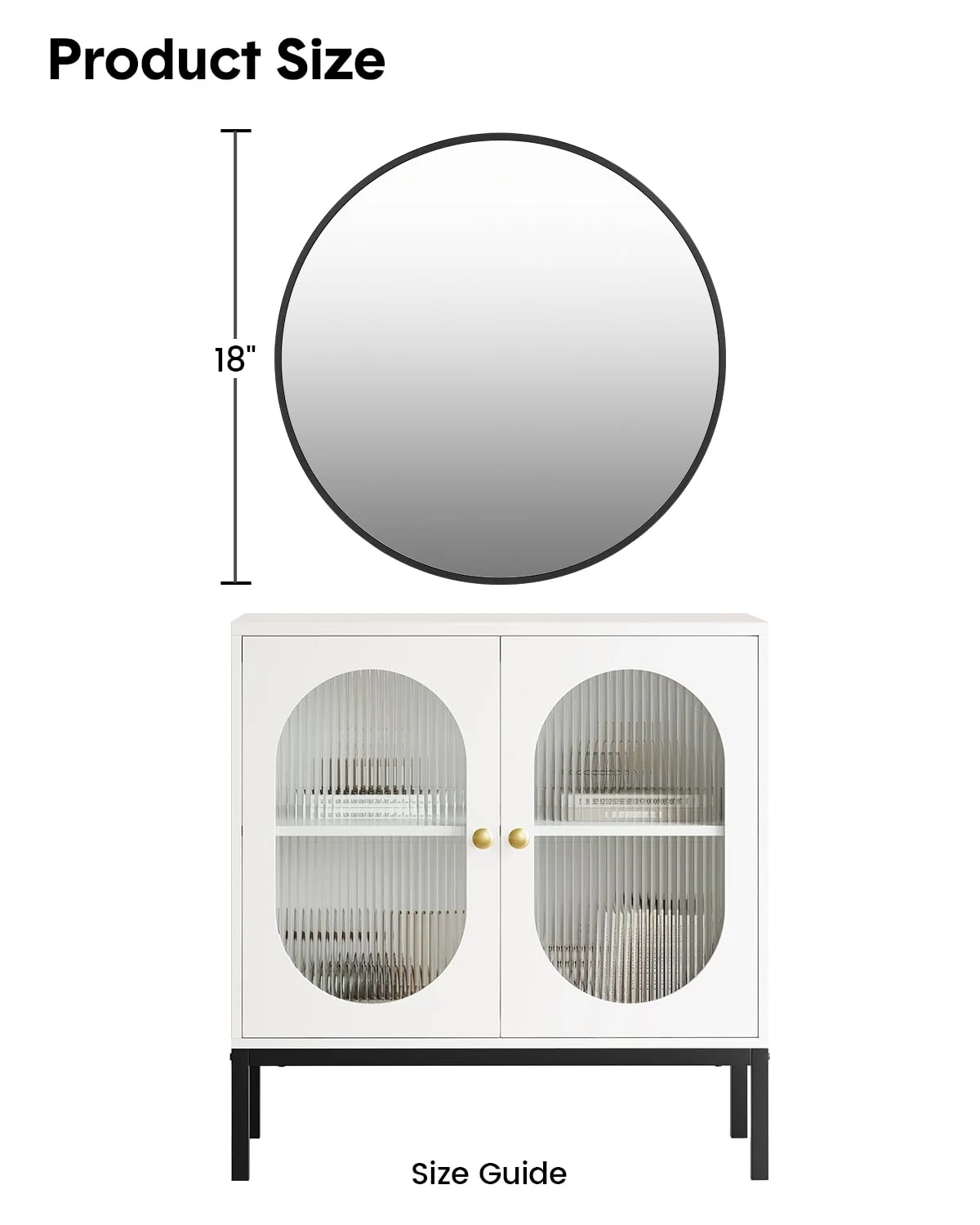 Garvee 2024 New 18 Inch Round Mirror, HD Eco-Friendly Bathroom Mirror, Metal Framed Circle Mirror, Modern Wall Mirror for Bathroom, Living Room, Vanity, Easy to Install, Matte Black - Image 6