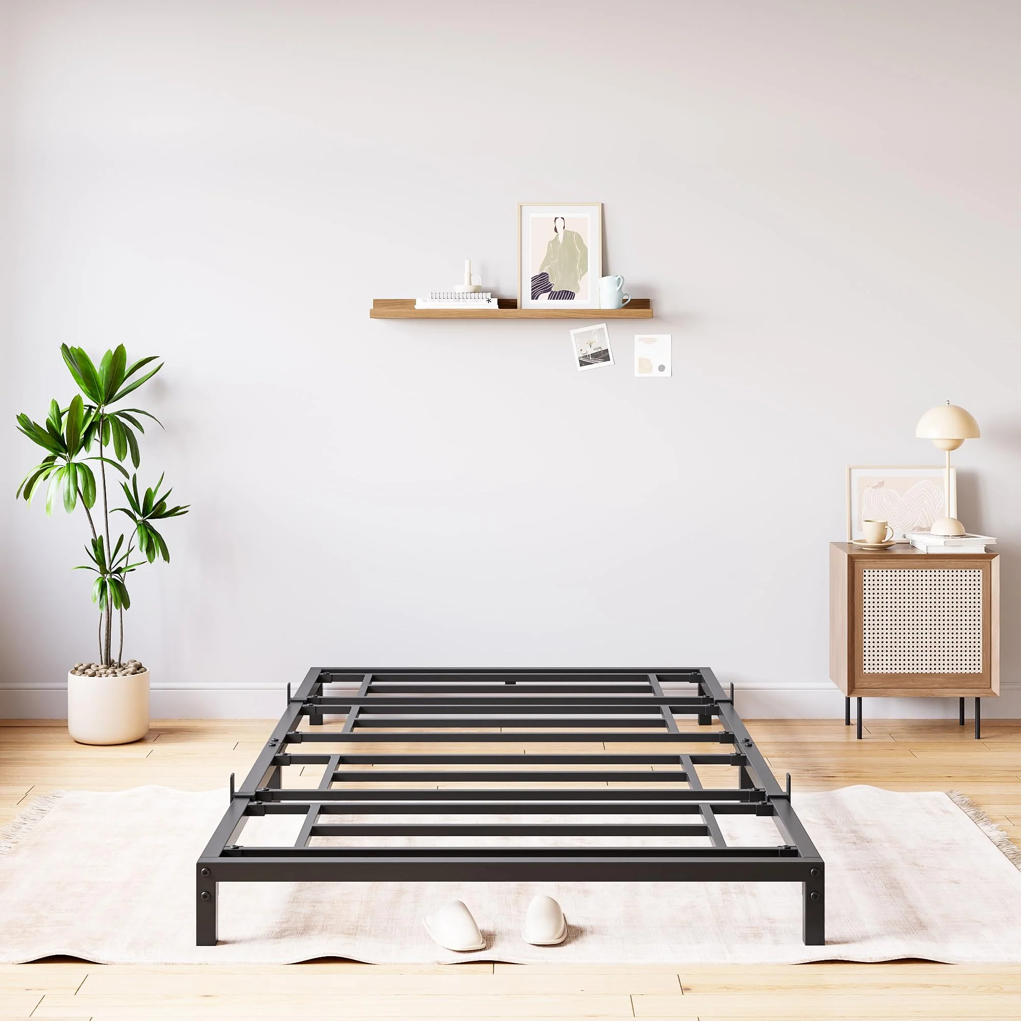 Garvee 6 Inch Twin Bed Frame No Box Spring Needed, Heavy Duty Metal Platform Bed Frame Twin Size for Bedroom Easy Assembly, Noise Free, Black, Twin - Image 7