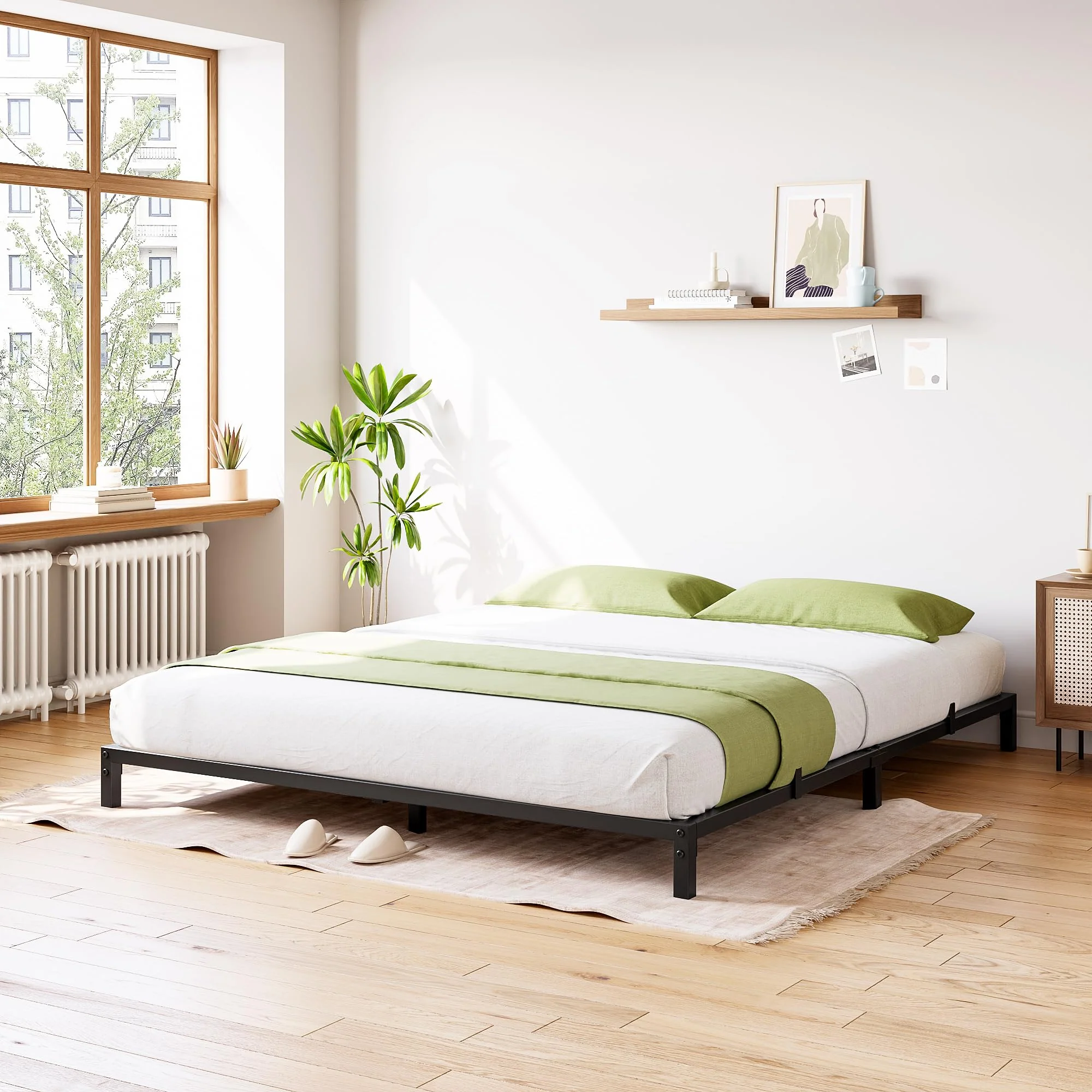 Garvee 8 Inch Full Bed Frame No Box Spring Needed, Heavy Duty Metal Platform Bed Frame Full Size for Bedroom Easy Assembly, Noise Free, Black, Full - Image 9