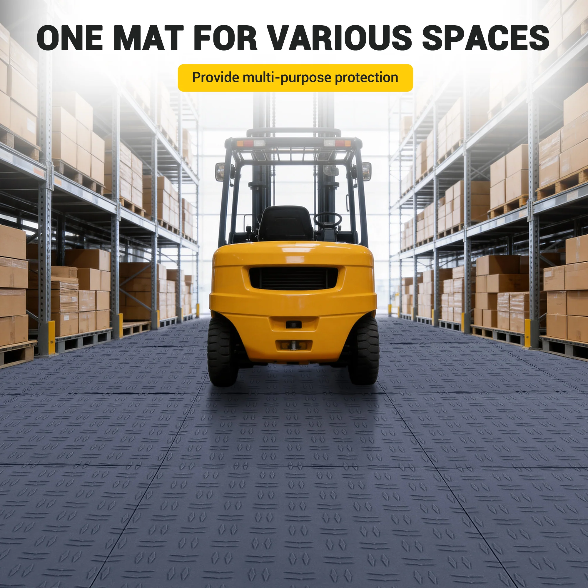 Garvee 100 Pack 12"X12" Interlocking Garage Floor Tiles,Double-Sided Non-Slip Flooring, Heavy Duty PVC Garage Flooring Tiles Covering for Basement, Workshop & Repair Shop, Graphite Gray - Image 9