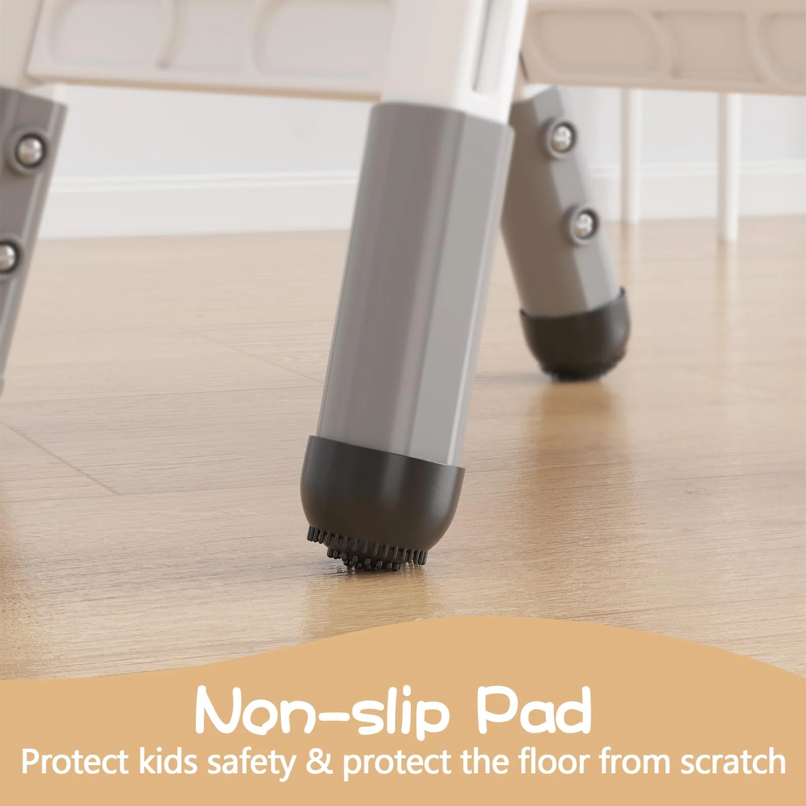 Garvee Set of 2 Kids Chairs in 3 Level Height Adjustable Design Suitable for Age 2-6 for Home Family Classroom Nursery Indoor Use, Grey - Image 6