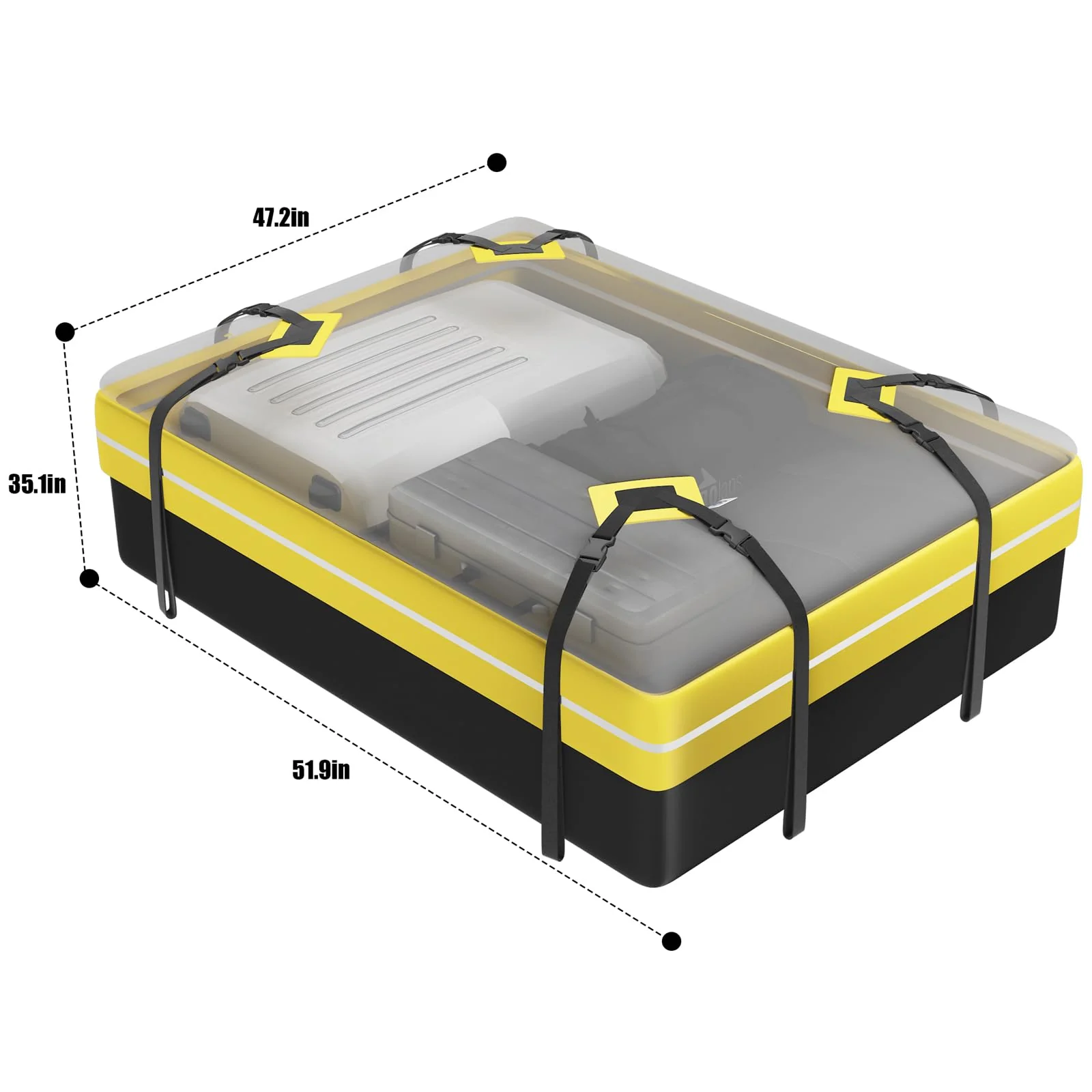 Garvee 21 Cu Ft Cargo Carrier Bag Waterproof,Trailer Hitch Cargo Carrierheavy Duty Cargo Bag,Hitch Cargo Carrier Abrasion Resistant Vinyl Vehicle Soft-Shell Luggage Carrier - Image 3