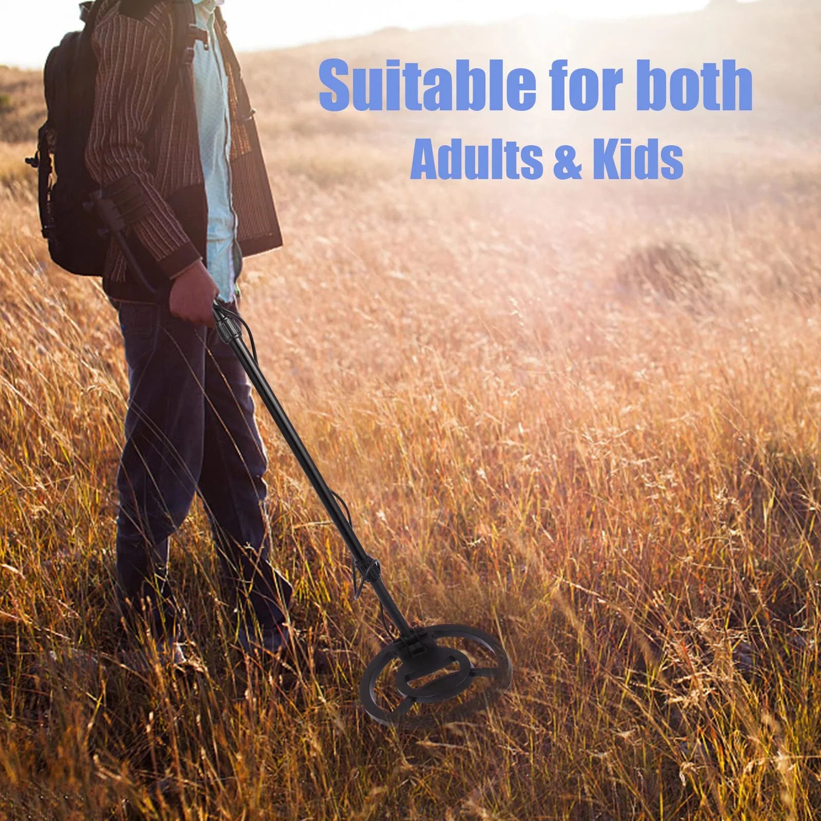 Garvee Metal Detector Kit for Kids & Adults with Sand Sifter Scoop, IP68 Waterproof, LCD Display & 10" Coil Adjustable Gold Detector for Treasure Hunting, Lightweight Easy to Use - Image 7