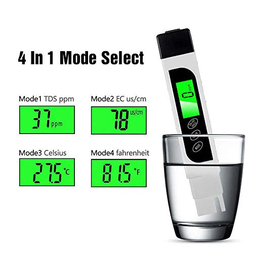 Garvee Water Quality Tester, Garvee TDS Meter, EC Meter & Temperature Meter 3 in 1, 0-9990ppm, Ideal Water Test Meter for Drinking Water, Aquariums, etc. - Image 3