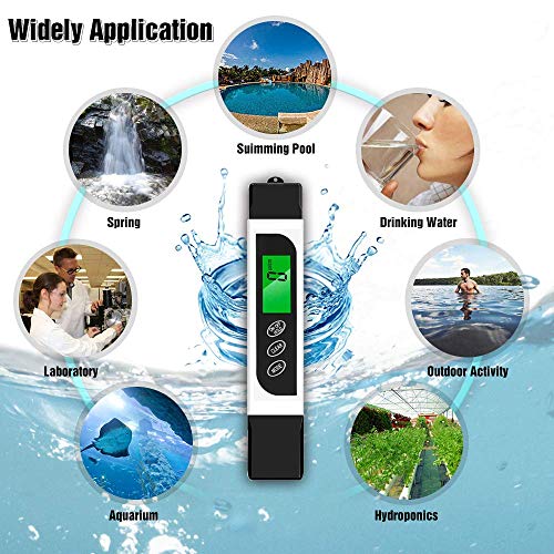 Garvee Water Quality Tester, Garvee TDS Meter, EC Meter & Temperature Meter 3 in 1, 0-9990ppm, Ideal Water Test Meter for Drinking Water, Aquariums, etc. - Image 5