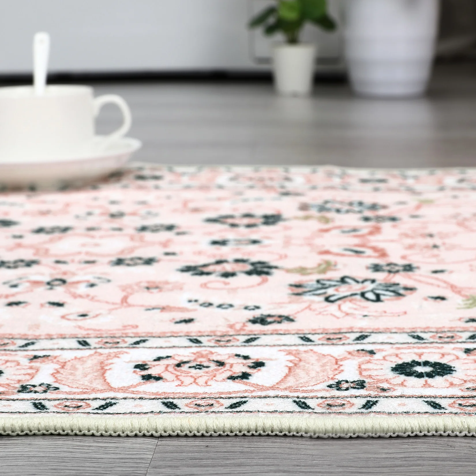 Garvee 4x6 Rug for Living Room Washable Rugs Boho Rug for Bedroom Vintage Rug Soft Rug Non Slip Carpet Tribal Throw Rugs Stain Resistant Office Rug Classroom Rug 4'x6' Pink - Image 4