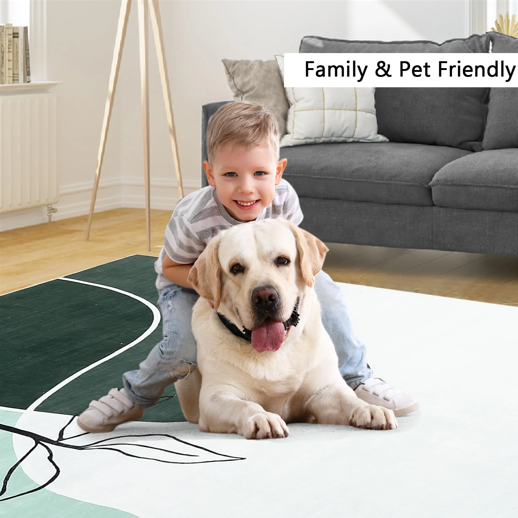 Garvee Modern Runner Rugs for Hallway 2x6 Bathroom Rugs Machine Washable Rugs Artistic Abstract Rug Small Rug Kitchen Mat Non Slip Area Rugs for Living Room Entryway Bedroom Laundry, 2'x6' Green/Brown - Image 5