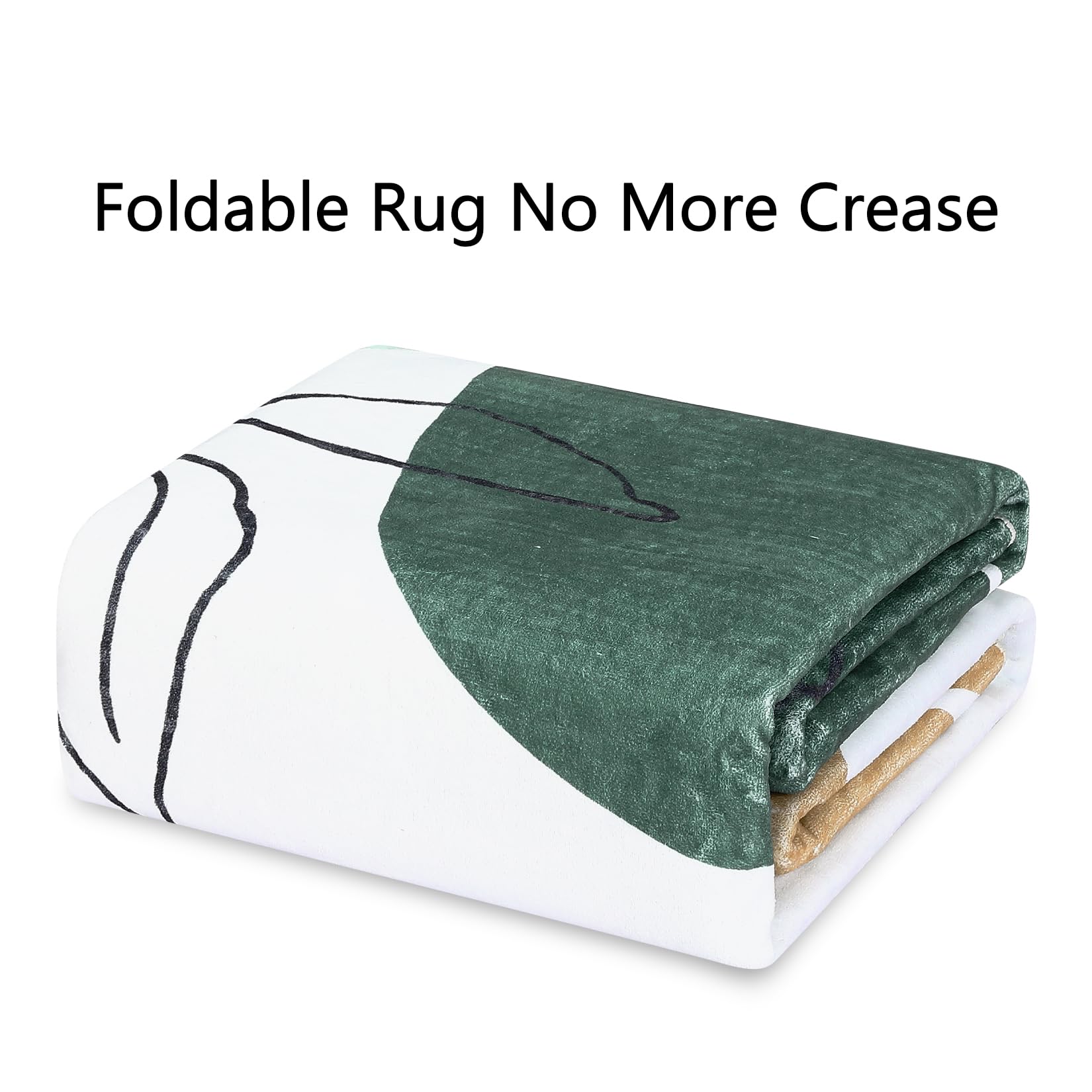 Garvee Modern Runner Rugs for Hallway 2x6 Bathroom Rugs Machine Washable Rugs Artistic Abstract Rug Small Rug Kitchen Mat Non Slip Area Rugs for Living Room Entryway Bedroom Laundry, 2'x6' Green/Brown - Image 6